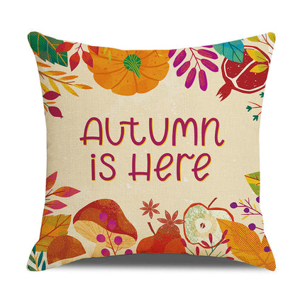 Throw Pillow Covers Thanksgiving Decorative Pillow Cases Soft Fall Pumpkin Autumn Pillow Covers for Sofa