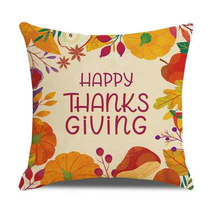 Throw Pillow Covers Thanksgiving Decorative Pillow Cases Soft Fall Pumpkin Autumn Pillow Covers for Sofa