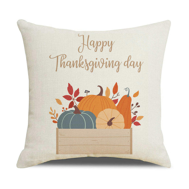 Throw Pillow Covers Thanksgiving Decorative Pillow Cases Soft Fall Pumpkin Autumn Pillow Covers for Sofa-C