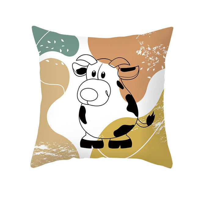 Merry Christmas Pillow Cover Abstract Christmas Throw Pillow Case Decorative Cushion Cover for Sofa