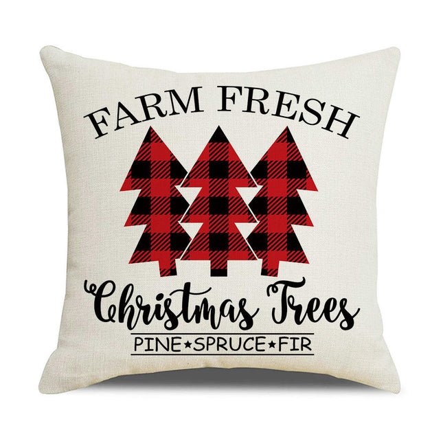 Tree Snowflake Throw Pillow Case Merry Christmas Pillow Cover Decorative Cushion Cover for Home