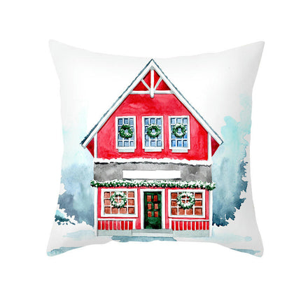 Snowman Throw Pillow Case Merry Christmas Pillow Cover Decorative Cushion Cover for Home Sofa