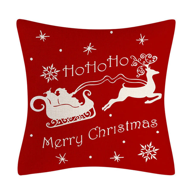 Throw Pillow Cover Merry Christmas Letters Cushion Cover Pillowcase for Home Decorative Cushion Covers-A