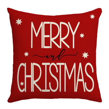 Christmas Pillow Cover Home Sofa Cushion Cover Living Room Holiday Decoration Soft Throw Pillow Covers-A