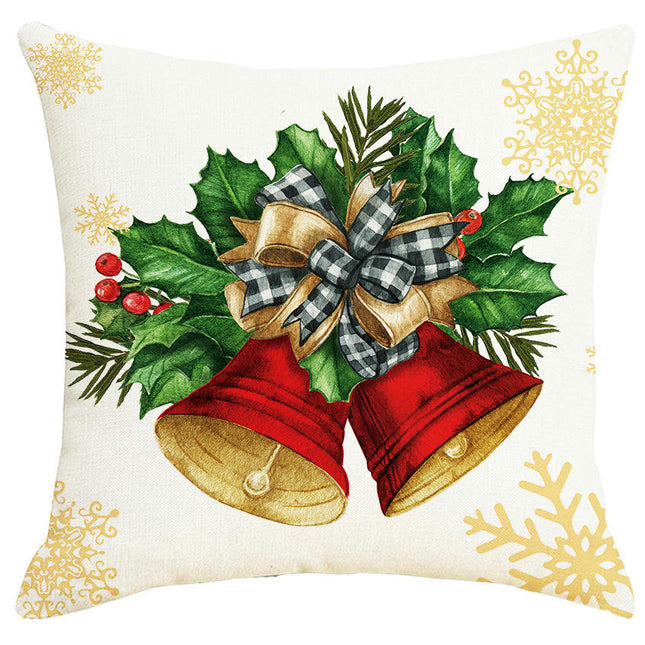Vintage Christmas Pillow Covers Cushion Pillow Covers for Home Decorations Linen Throw Pillow Covers for Sofa