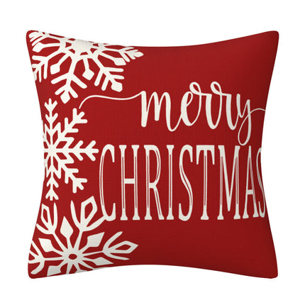 Christmas Pillow Covers Christmas Snowman Santa Claus Decor Throw Cushion Case for Home