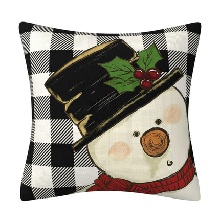 Christmas Snowman Pillowcase Throw Pillow Covers Cushion Cover Sofa Decorative Square Decorative