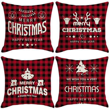 Christmas Pillow Covers Set of 4 Winter Throw Pillows Cover Holiday Pillow Covers for Sofa Home Decor