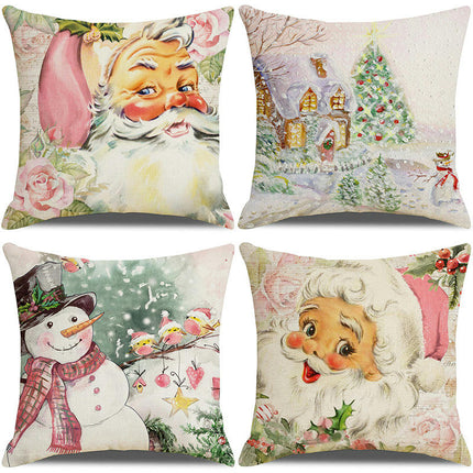 Christmas Pillow Covers Set of 4 Winter Throw Pillows Cover Holiday Pillow Covers for Sofa Home Decor