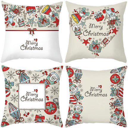 Christmas Pillow Covers Set of 4 Winter Throw Pillows Cover Holiday Pillow Covers for Sofa Home Decor