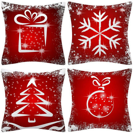Christmas Pillow Covers Set of 4 Winter Throw Pillows Cover Holiday Pillow Covers for Sofa Home Decor