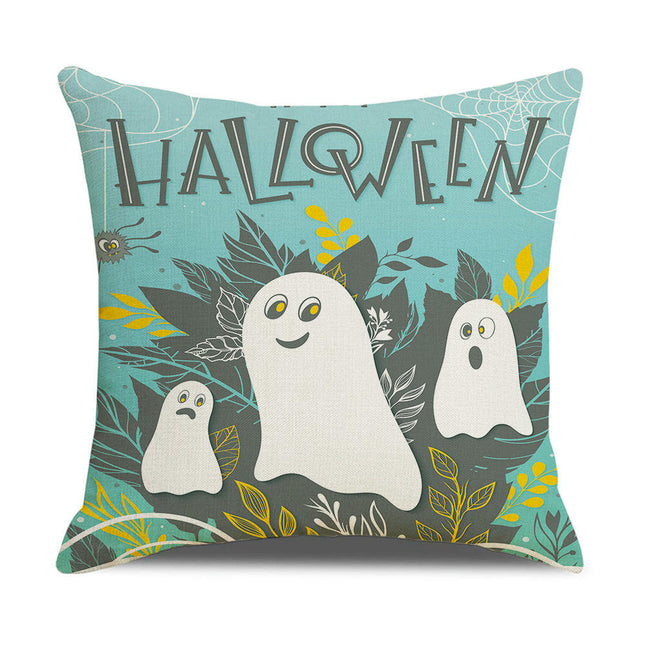 Halloween Sofa Bed Decoration Pillow Case, Orange Pumpkin Pillow Cover Halloween Throw Cushion Cover