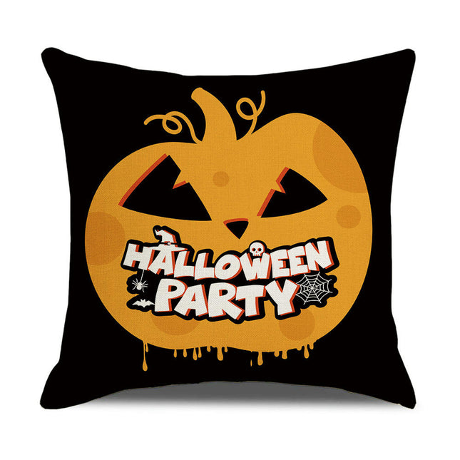 Halloween Decorations Pillow Covers Halloween Throw Pillow Covers Ghost Pumpkin Cushion Covers for Sofa-A