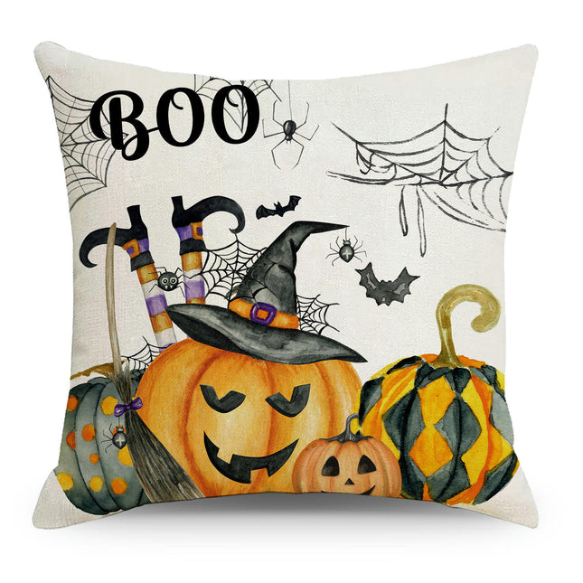 Pumpkin Pillow Covers Linen Outdoor Cushion Covers for Sofa,Halloween Decor Throw Pillow Covers