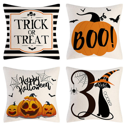 Halloween Pillow Covers,Home Decor Halloween Gifts Linen Sofa Throw Pillow Case Cushion Cover
