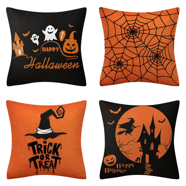 Halloween Pillow Covers,Home Decor Halloween Gifts Linen Sofa Throw Pillow Case Cushion Cover