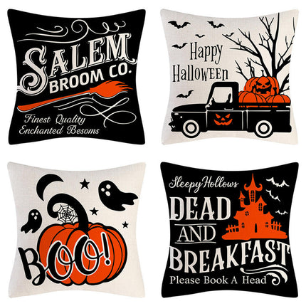 Halloween Pillow Covers,Home Decor Halloween Gifts Linen Sofa Throw Pillow Case Cushion Cover
