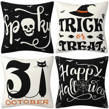 Halloween Pillow Covers,Home Decor Halloween Gifts Linen Sofa Throw Pillow Case Cushion Cover