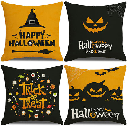 Halloween Pillow Covers,Home Decor Halloween Gifts Linen Sofa Throw Pillow Case Cushion Cover