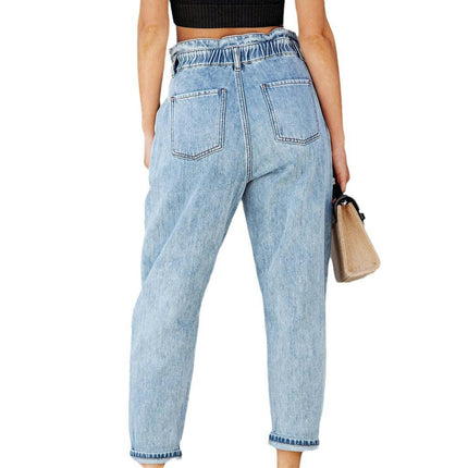 Jeans for Women High Waisted Straight Leg Stretch Denim Pants with Pockets