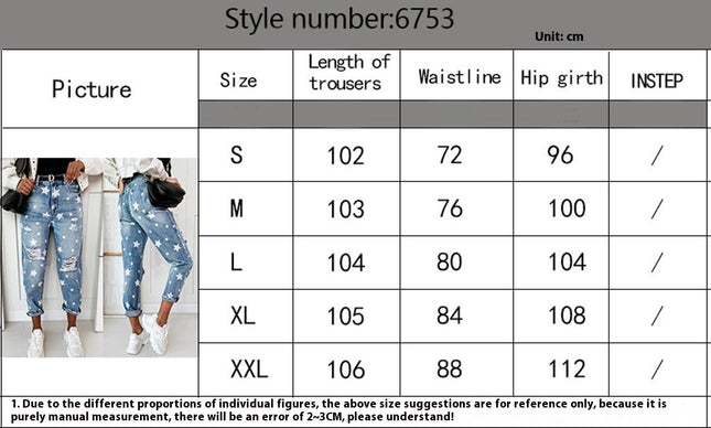Women's Ripped Straight Leg Jeans High Waist Distressed Denim Pants