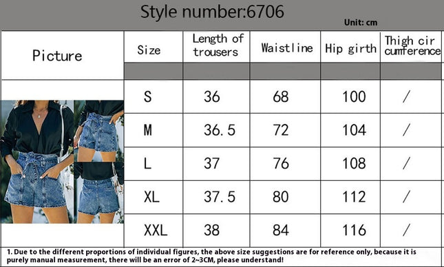 Women's High Waist Jean Shorts Casual Stretchy Denim Jeans Shorts