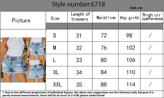 Women Denim Shorts Casual Summer Mid Waist Ripped Stretchy Denim Jean Shorts