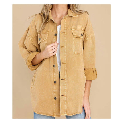 Denim Jacket for Women Button Down Casual Long Sleeve Jean Jackets