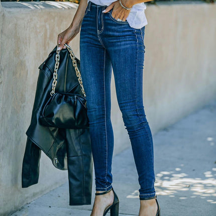 Women's Stretchy Skinny Jeans Butt Lifting High Waisted Denim Pants