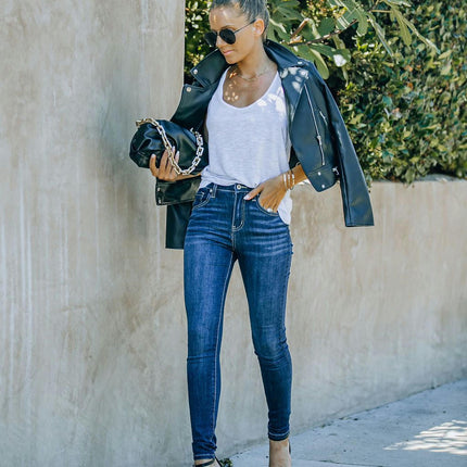Women's Stretchy Skinny Jeans Butt Lifting High Waisted Denim Pants