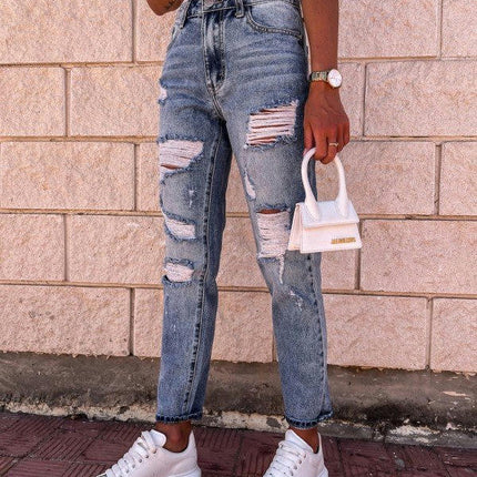 Boyfriend Ripped Jeans for Women High Waisted Distressed Denim Pants