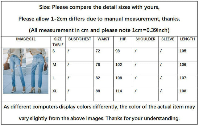 Women Ripped Boyfriends Jeans High Waist Distressed Denim Pants