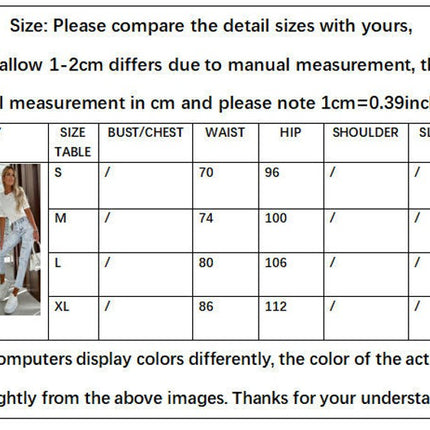 Womens Mid Rise Ripped Jeans Baggy Distressed Denim Pants
