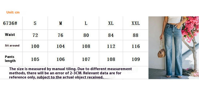 Wide Leg Jeans for Women High Waisted Frayed Raw Hem Loose Denim Pants