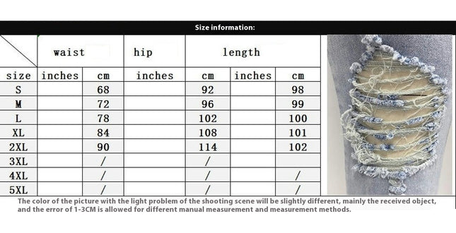 Women's Ripped Boyfriend Jeans Distressed Stretch Skinny Denim Pants