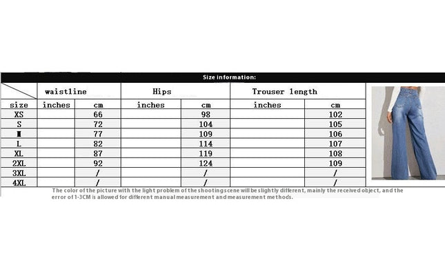 Women's High Waisted Wide Leg Jeans Baggy Casual Denim Pants