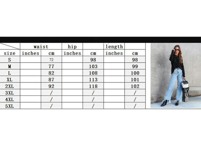 Straight Wide Leg Jeans for Women Mid Waisted Casual Raw Hem Denim Pants