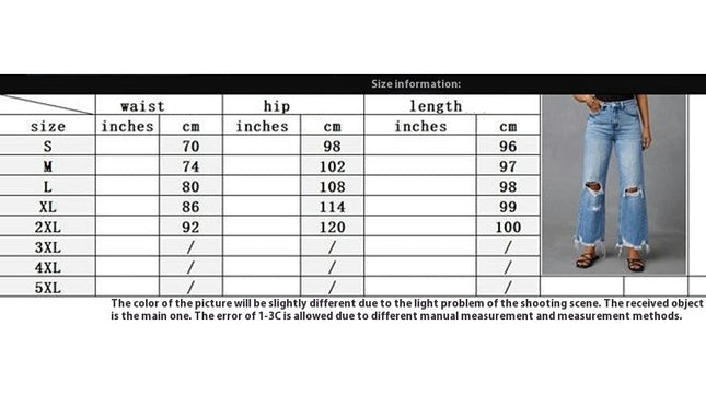 Womens High Waist Baggy Jeans Straight Wide Leg Casual Raw Hem Denim Pants