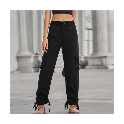 Cargo Pants for Women Straight Leg Pants Mid Waist Baggy Cargo Pants