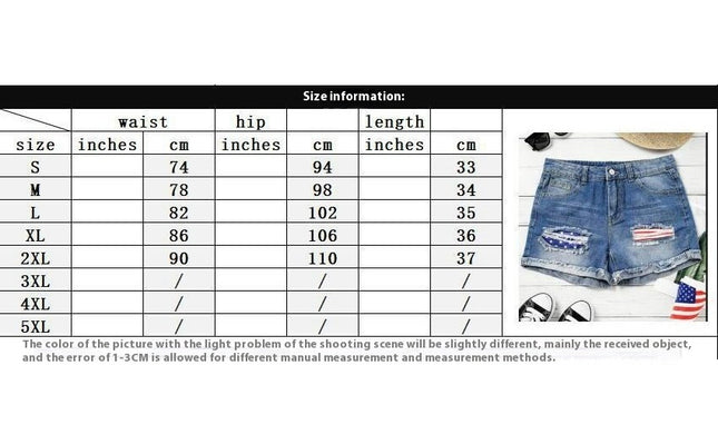 Distressed Denim Shorts for Women High Waist Folded Raw Hem Jean Shorts
