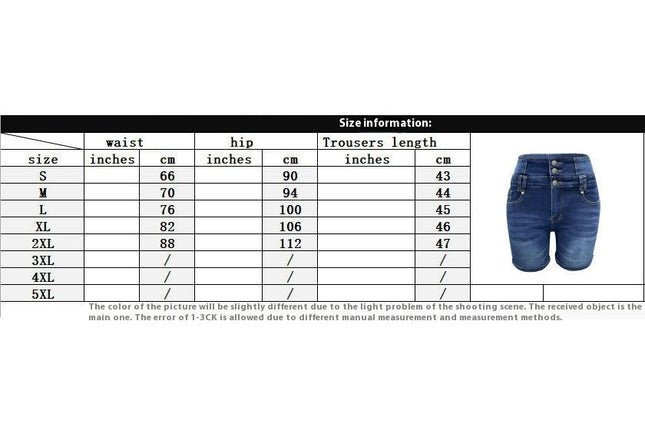 Women's High Waisted Stretchy Denim Shorts Skinny Casual Jeans Shorts