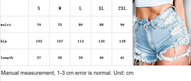 Women's Ripped Cut Off Casual Short Jeans Mid Rise Distressed Frayed Hem Jean Pants