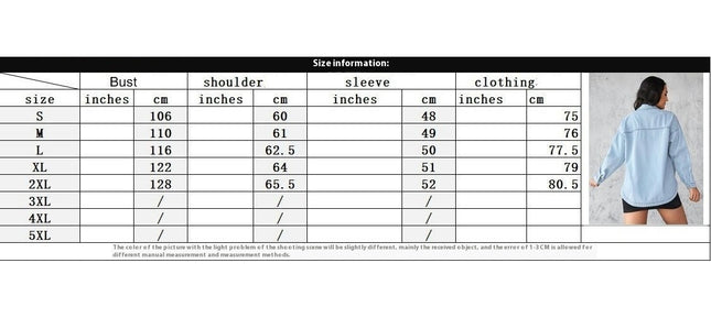 Womens Shacket Jacket Coats Fashion Long Sleeve Jean Jackets with Pockets