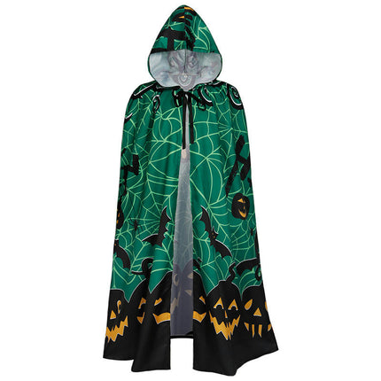 Halloween Cape Masquerade Costume Polyester Printed Cape Cloak Witch Costume