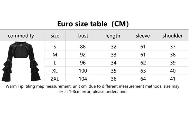 Women's Gothic Shrug Black Gothic Tunic Suede Shrug Cover-up