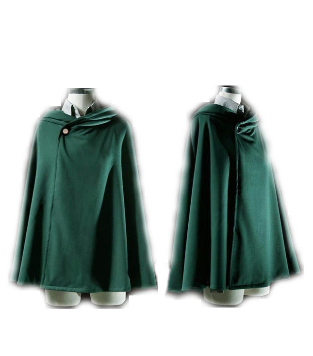 Medieval Green Anime Cloak Halloween Cosplay Costume Cape