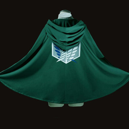 Medieval Green Anime Cloak Halloween Cosplay Costume Cape