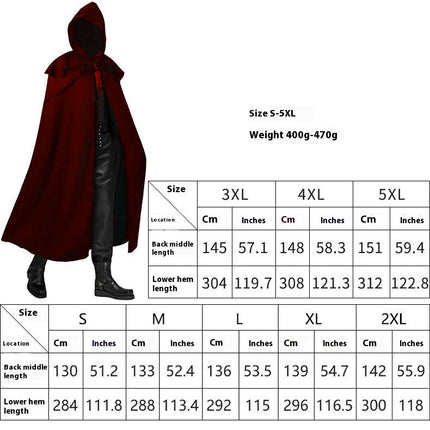 Halloween Christmas Party Cape Medieval Standing Collar Vintage Jacquard Shawl Cape 2