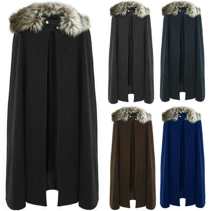 Halloween Christmas Party Cape Medieval Standing Collar Vintage Jacquard Shawl Cape 2