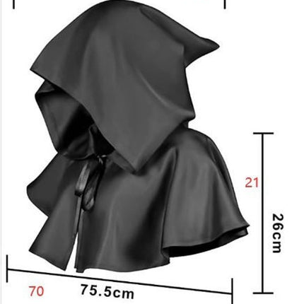 Medieval Head Length Cloak Halloween Roleplay Hooded Cloak Witch Renaissance Cloak 1